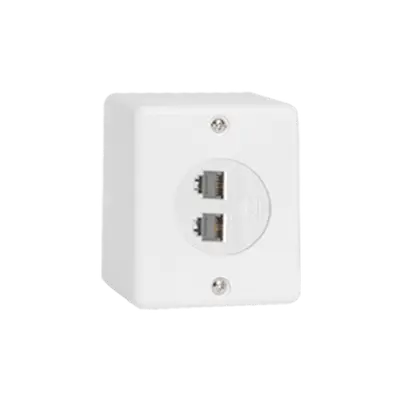 CJ TOMADA TELEFONE RJ11 MODULAR DUPLA BOX