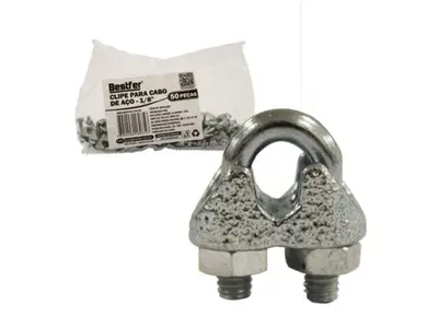 CLIP PARA CABO DE ACO 1/8POL - 50PCS