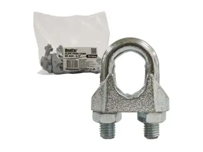 CLIP PARA CABO DE ACO 3/4POL - 5PCS