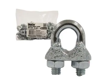 CLIP PARA CABO DE ACO 5/16POL - 50PCS