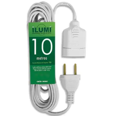 CORDAO PROLONGADOR PARALELO 10,0m 10A 250V~ BR