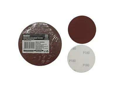 DISCO DE LIXA BASE VELCRO 115MM GRAO 180 - 10PCS