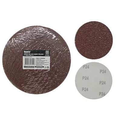 DISCO DE LIXA BASE VELCRO 180MM GRAO 24 - 10PCS