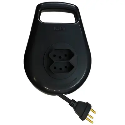 EXTENSAO ENROLAR 2P T 3,0m 600/2500W 127/250V~ PT