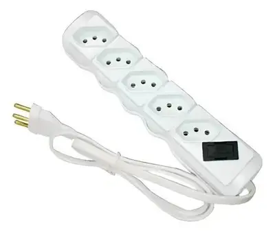 FILTRO LINHA 5 TOMADAS C/ FUSIVEL BR ECONOMICO