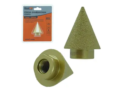 FRESA DIAMANTADA CONICA M14 (FUROS DE 2MM A 38MM)