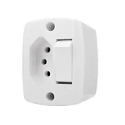 INTER SIMPLES 6A C/ TOMADA 2P+T 20A 250V~ - PCT 10 PCS
