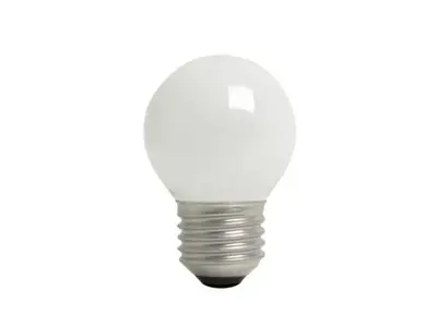 LAMPADA BOLINHA BRANCA DECORATIVA E27 15W 127V