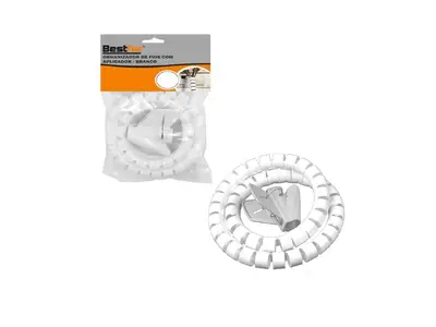 ORGANIZADOR DE FIOS C/APLICADOR 1MX20MM BRANCO
