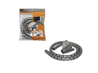 ORGANIZADOR DE FIOS C/APLICADOR 1MX20MM PRETO