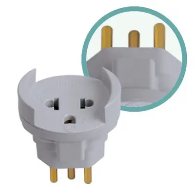 PINO ADAPTADOR 2P+T 10A 250V~ CZ - PCT 10 PCS