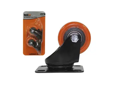 RODIZIO GIRATORIO LARANJA - 2POL KIT 2PCS