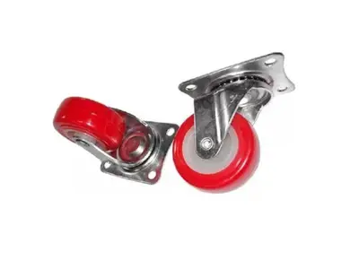 RODIZIO GIRATORIO VERMELHO - 3POL KIT 2PCS